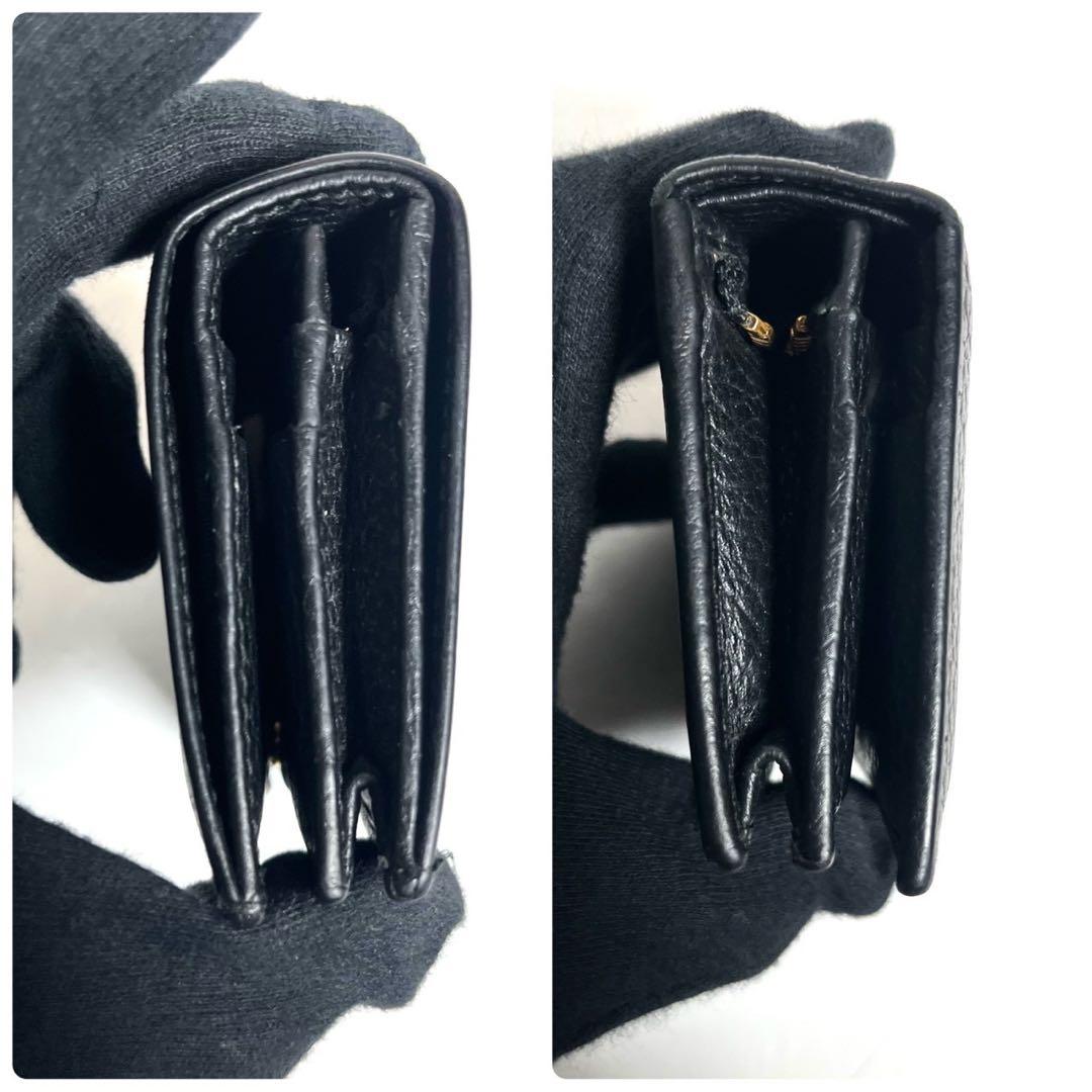 【極上美品・付属品完備✨】グッチ 二つ折り財布 マーモント ダブルG 黒