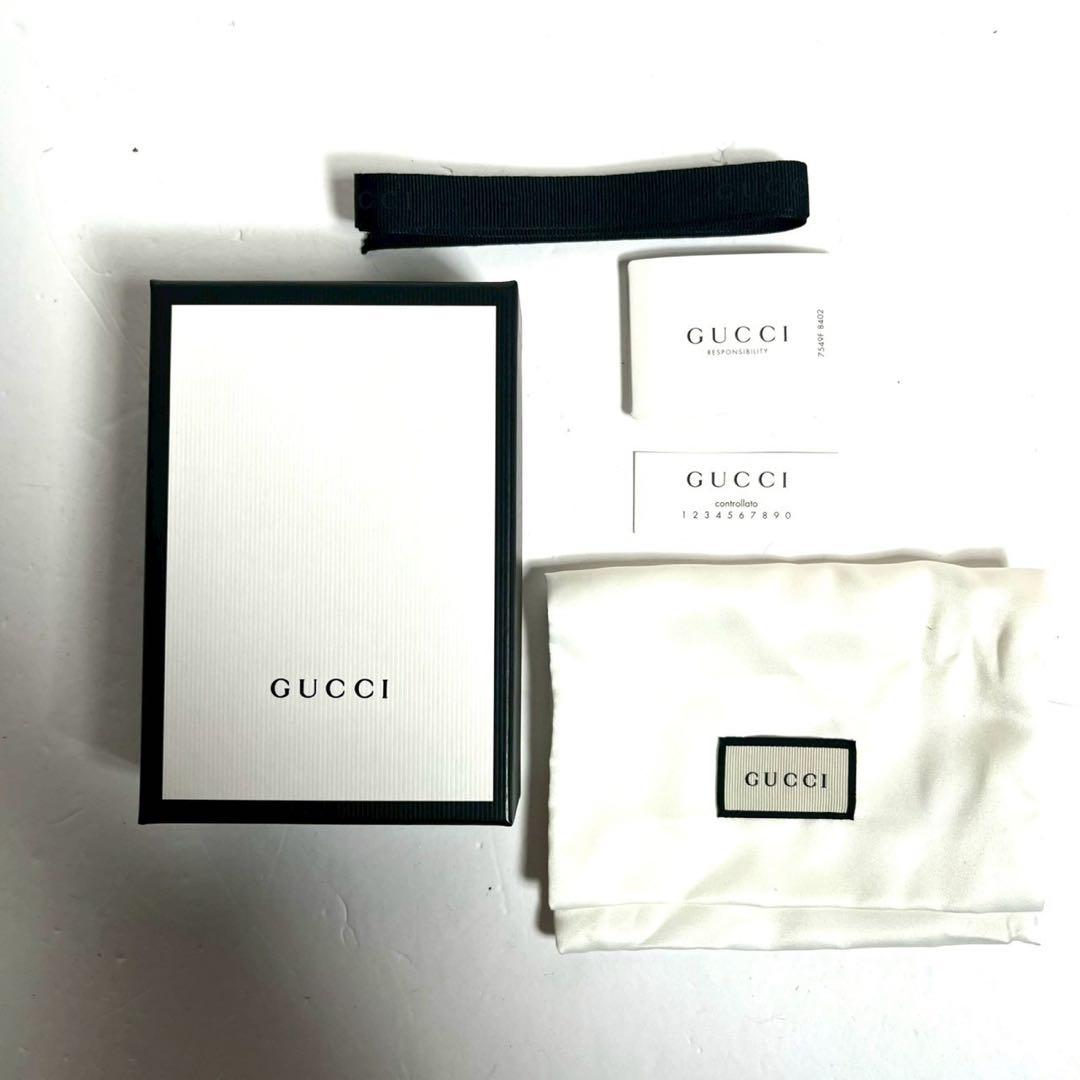 【極上美品・付属品完備✨】グッチ 二つ折り財布 マーモント ダブルG 黒