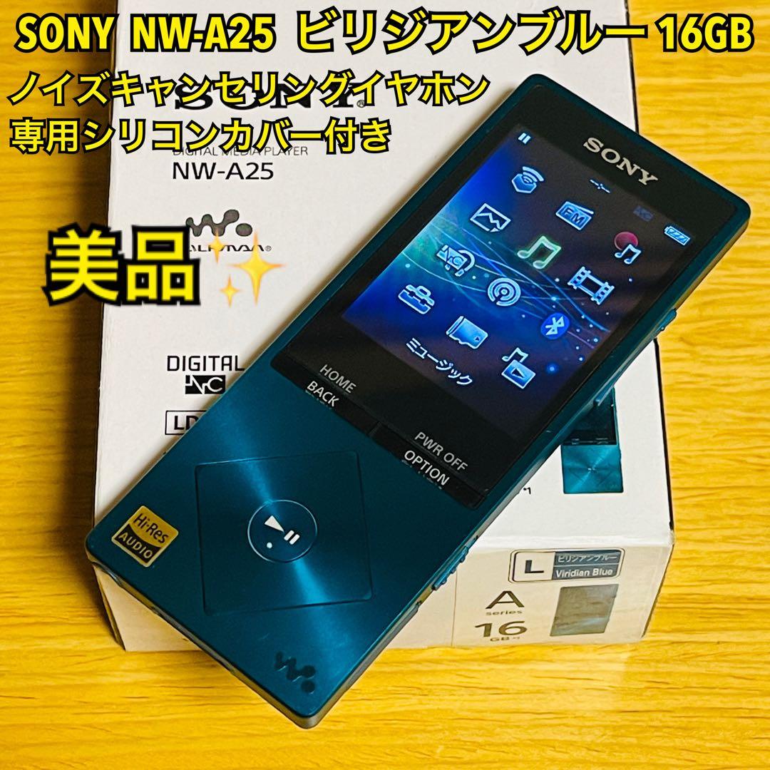 【美品】SONY NW-A25 16GB シリコンカバー・ノイキャンイヤホン付き