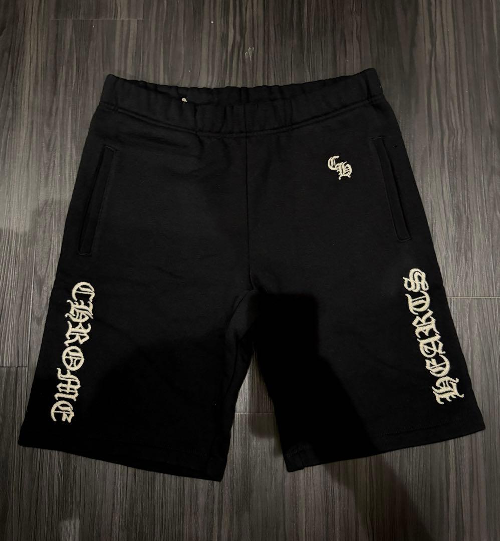CHROME HEARTS／SLO RIDE 刺繍 スウェット ショート パンツ