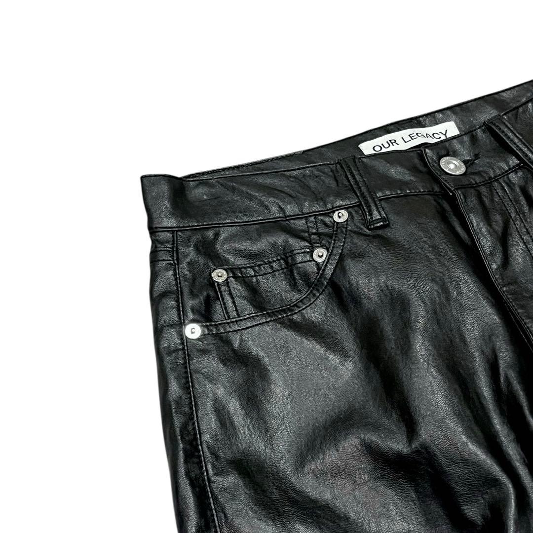 OUR LEGACY FORMAL MOTO CUT フェイクレザーパンツ