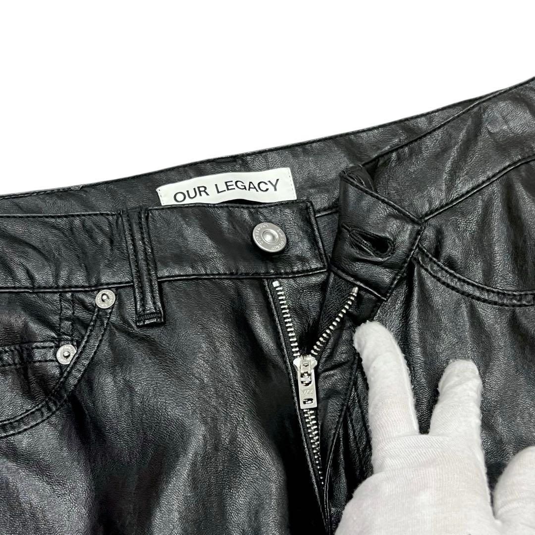 OUR LEGACY FORMAL MOTO CUT フェイクレザーパンツ