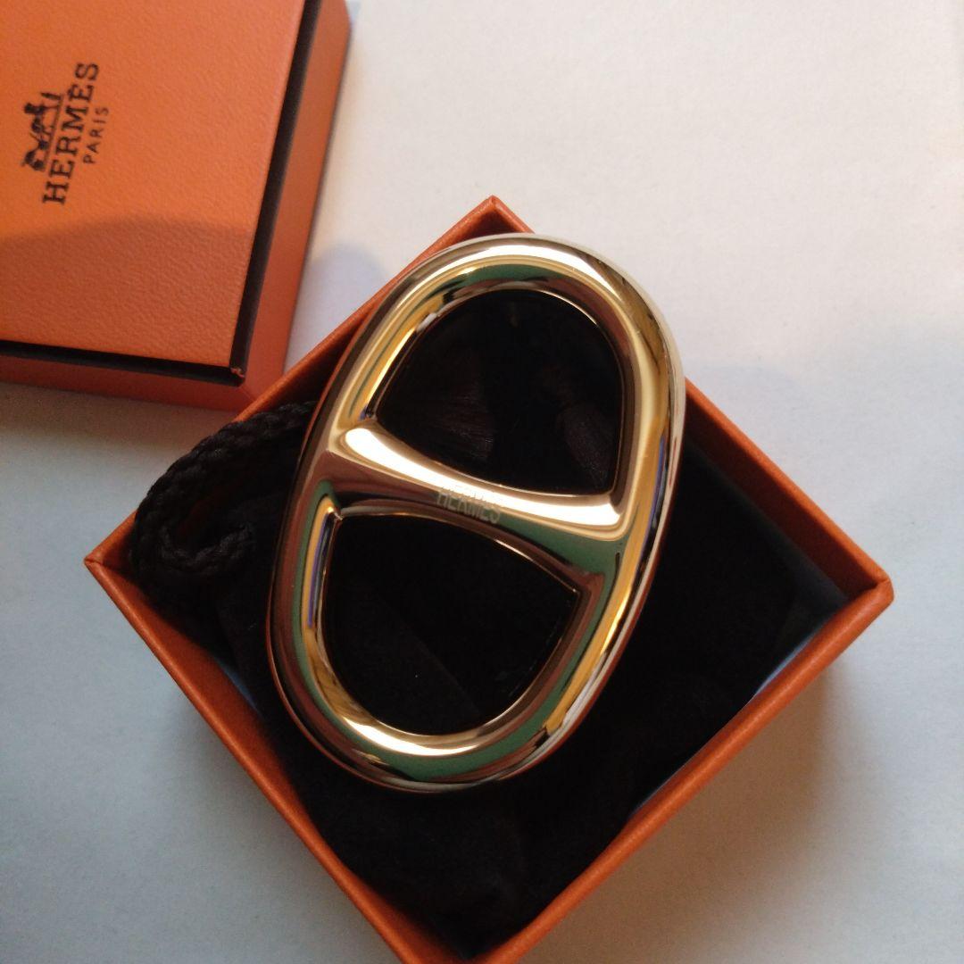 エルメス シェーヌダンクル スカーフリング ゴールド金具