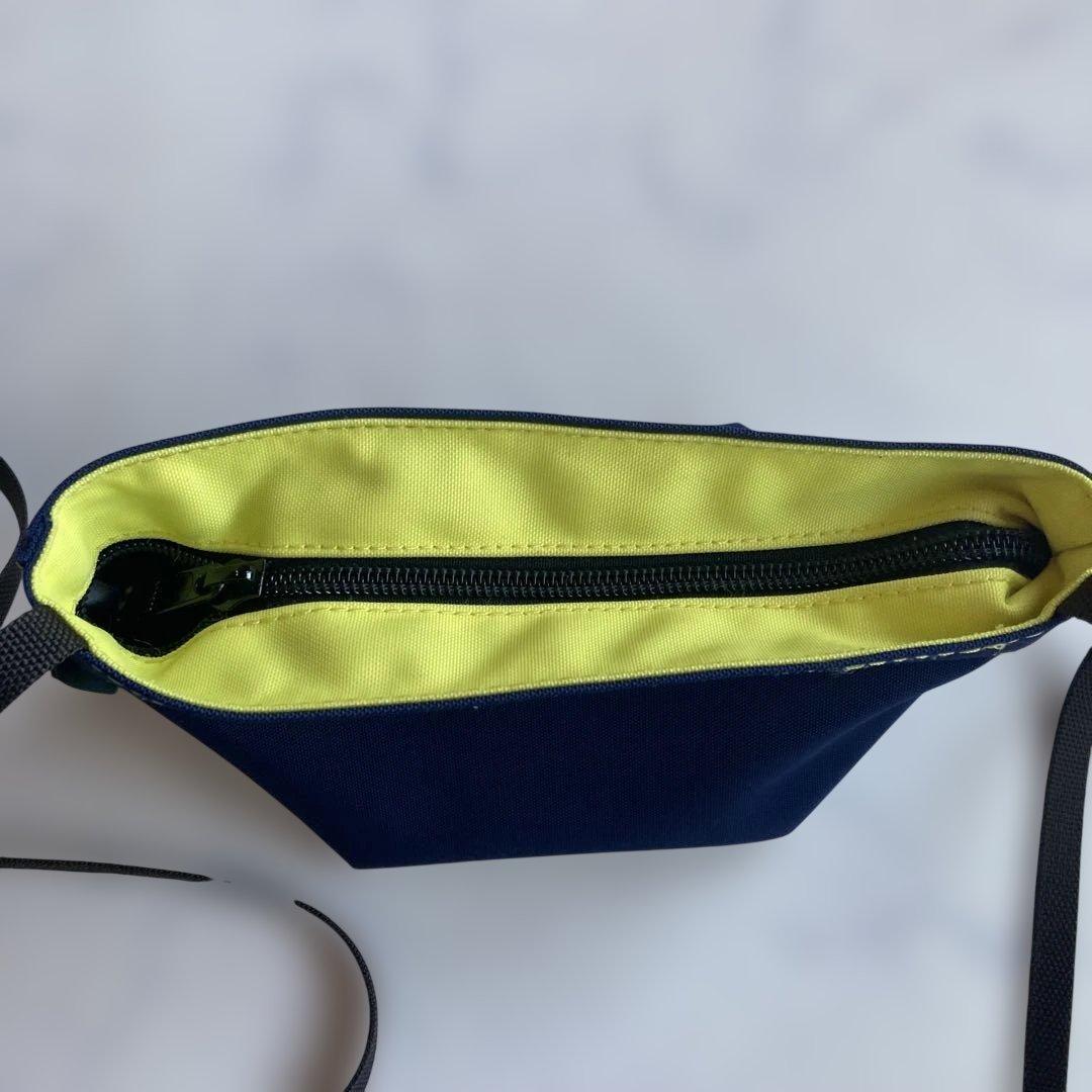 エルベシャプリエ　ショルダーバッグ XS 舟型 ネイビー イエロー