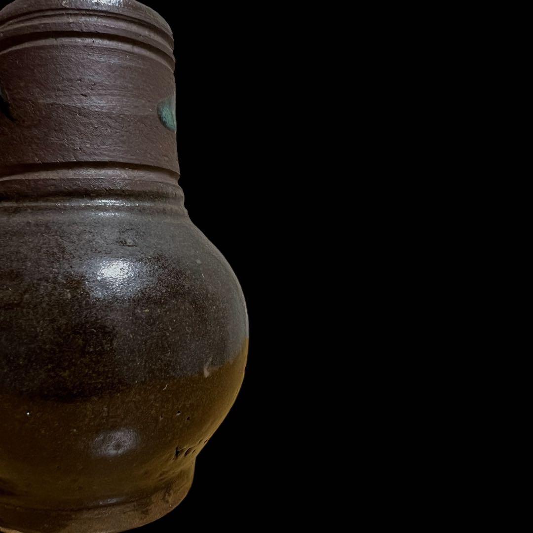 【SALE】《希少&美品》琉球王国時代 壺屋焼 渡名喜瓶 泡盛瓶 酒器 古陶