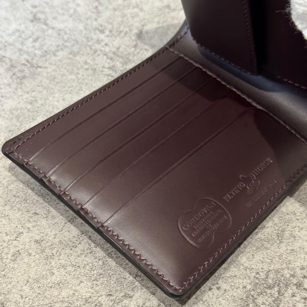 【新品未使用】FLYING HORSE コードバン　二つ折り財布　レザー　馬革
