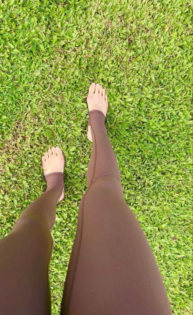 【SUKALA】リブトレンカレギンス　ブラウン　XSサイズ