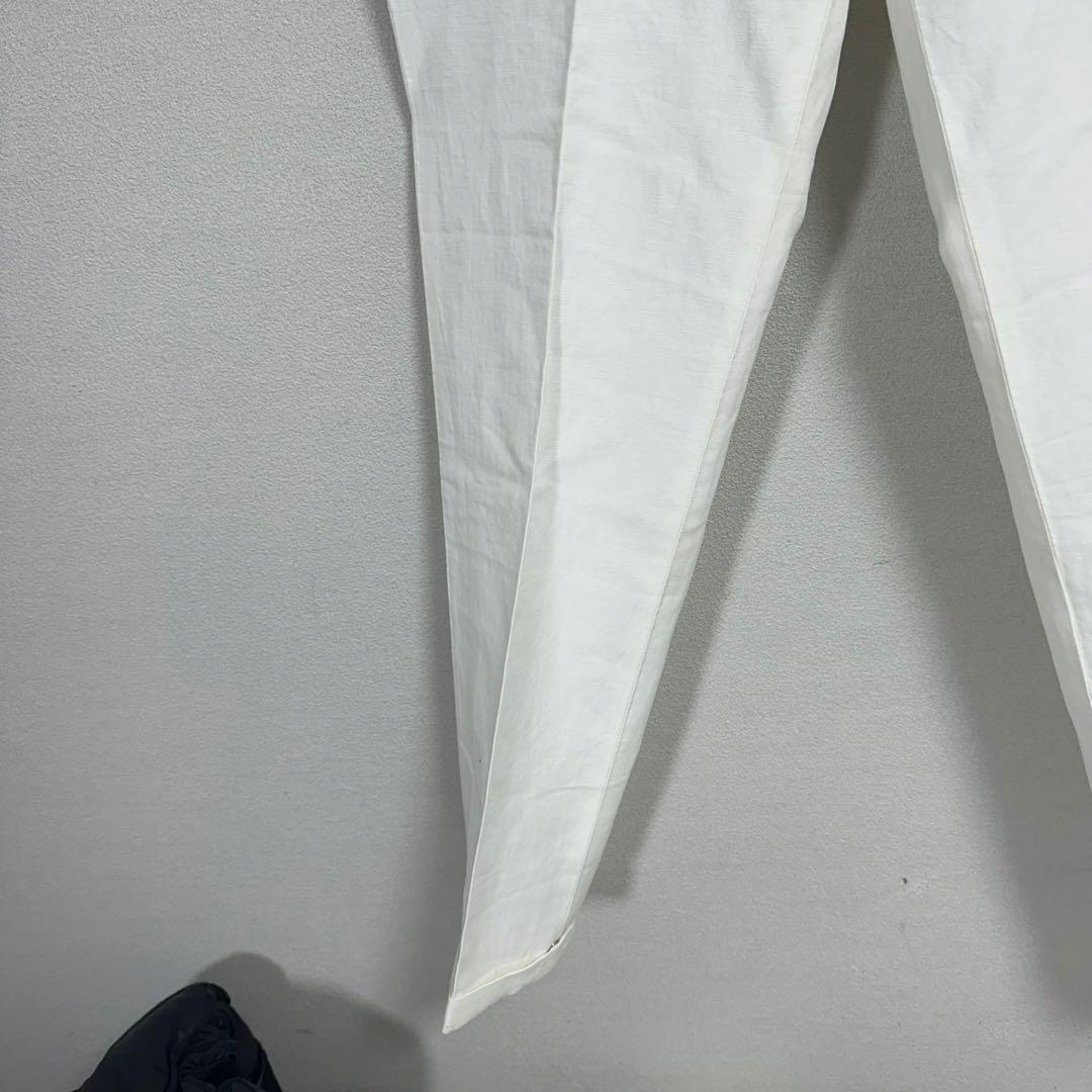 ブルックスブラザーズ 麻 リネンスラックス チノパン W33 白 ホワイト