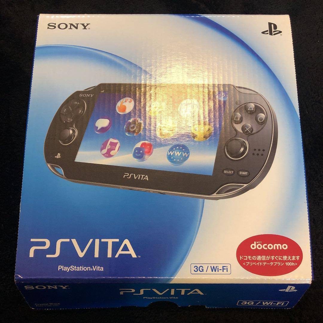 【美品】PlayStation®Vita クリスタル・ブラック 3G/Wi-F…