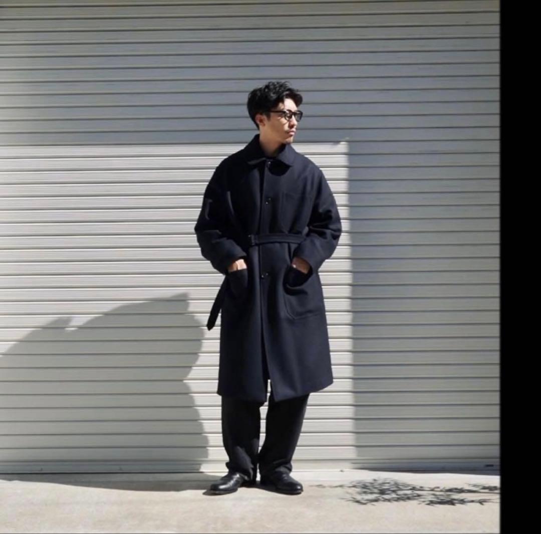 23AW comoli ウールカシミヤミリタリーコート3