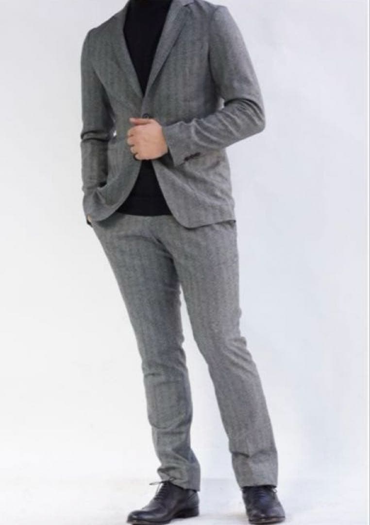 【極美品】3万　ジュンハシモト　ウールスラックス　XVパンツ　黒　XL