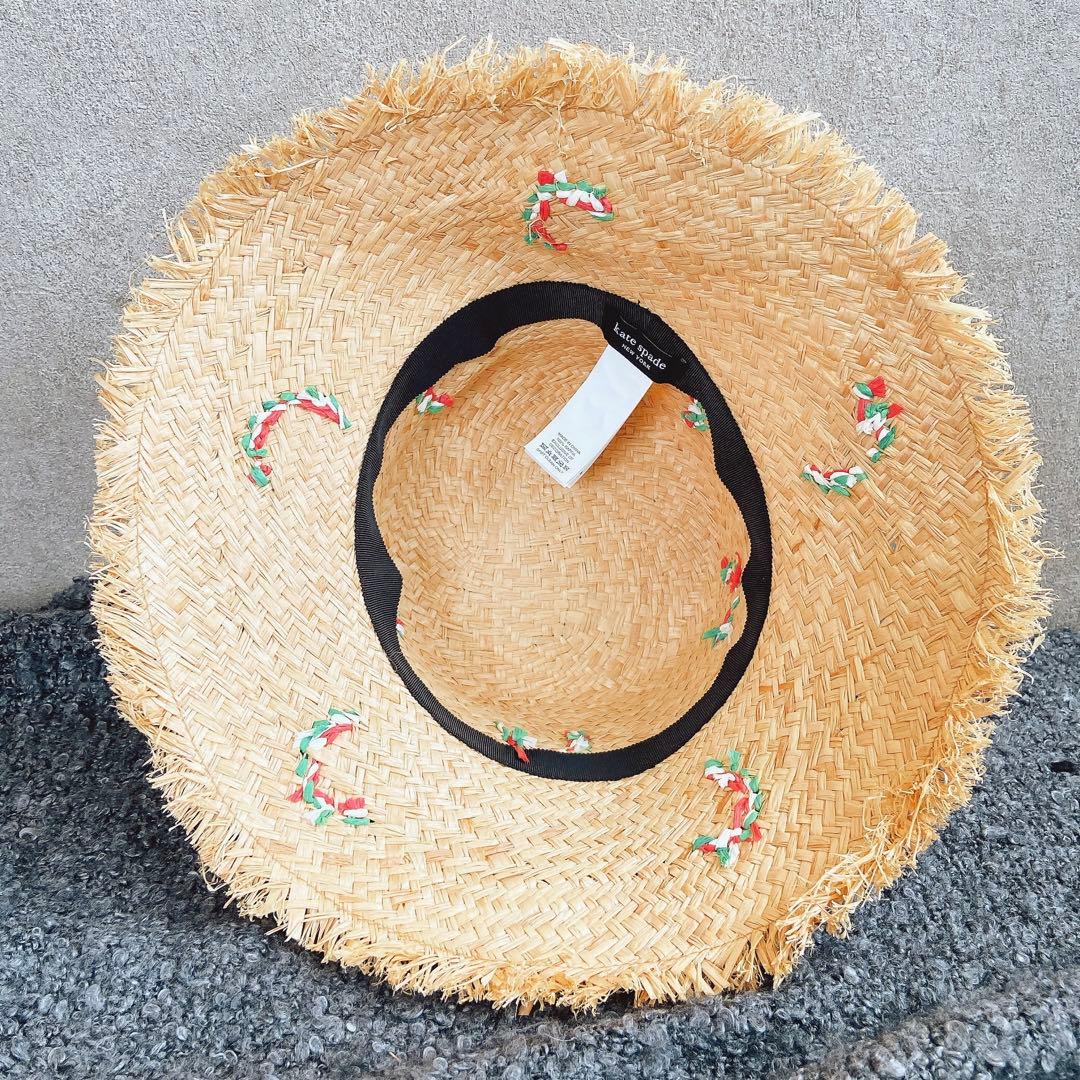 ケイトスペードニューヨーク ストローハット ウォーターメロン 麦わら帽子 すいか