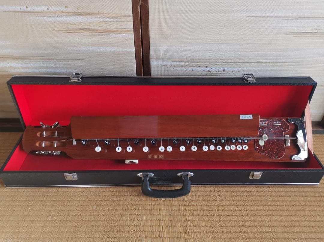 大正琴 琴伝流 テナー かえで ハードケース＋手作りケースカバー＋テナー楽譜付