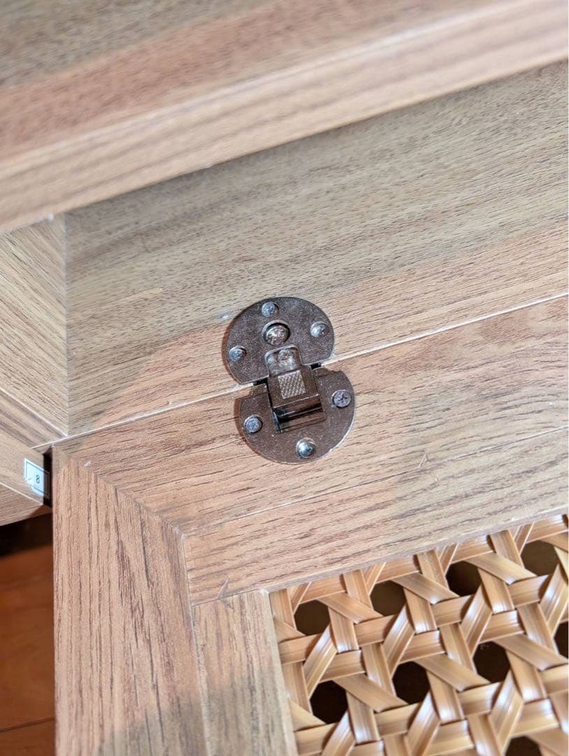 ★るみ★LOWYA ラタン調テレビボード テレビ台 収納棚木製棚