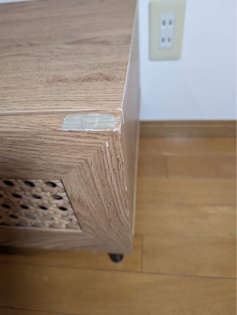 ★るみ★LOWYA ラタン調テレビボード テレビ台 収納棚木製棚