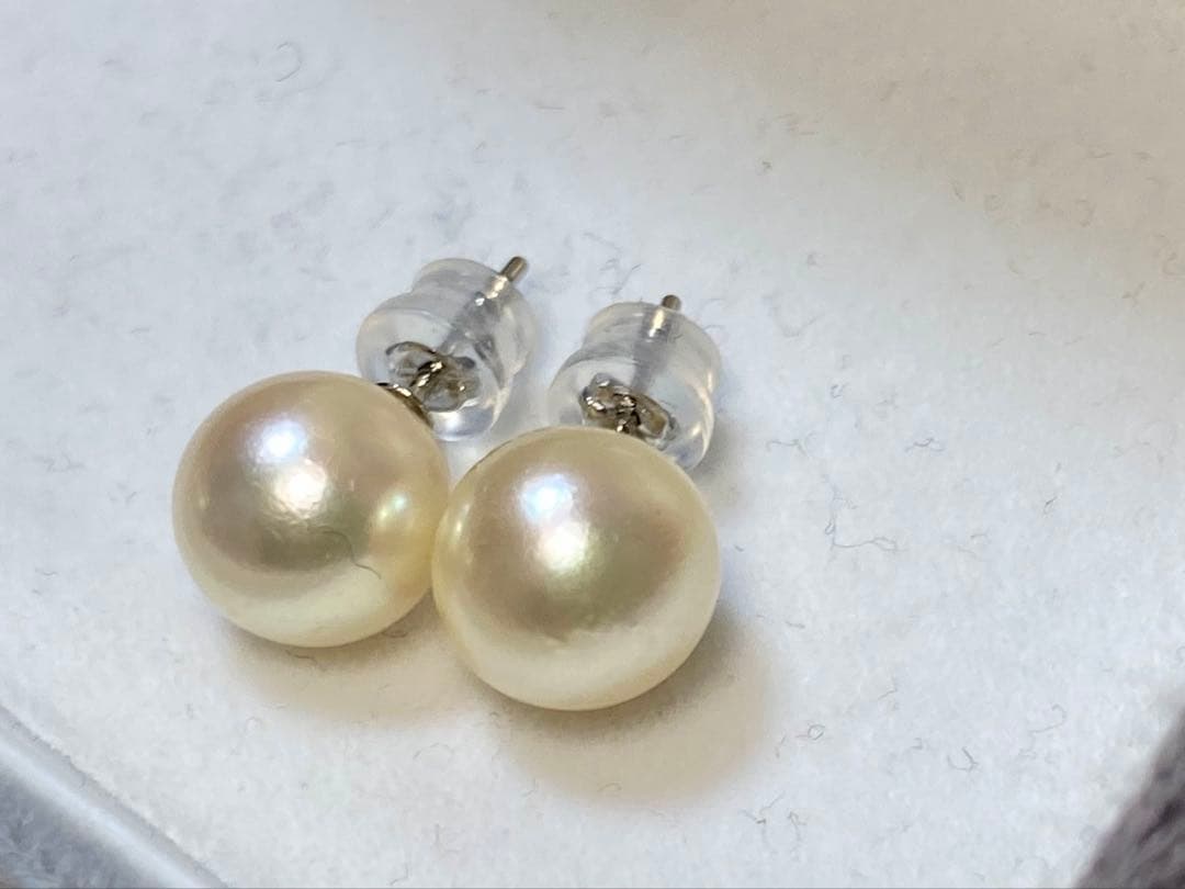 marymaryさま専用 【9.5ミリ】パールピアス　あこや真珠　越もの　セール