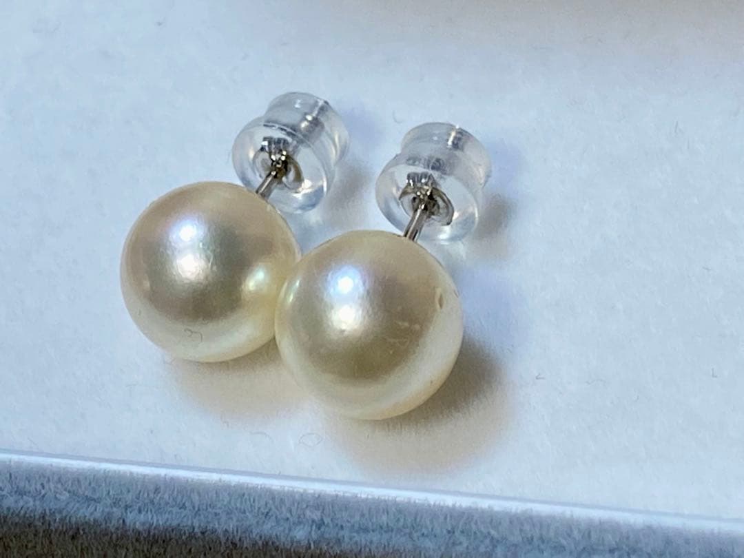 marymaryさま専用 【9.5ミリ】パールピアス　あこや真珠　越もの　セール
