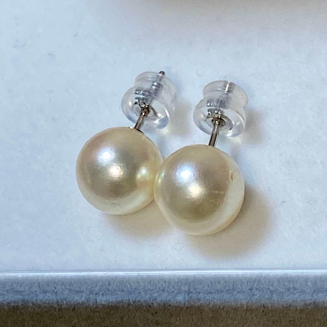 marymaryさま専用 【9.5ミリ】パールピアス　あこや真珠　越もの　セール