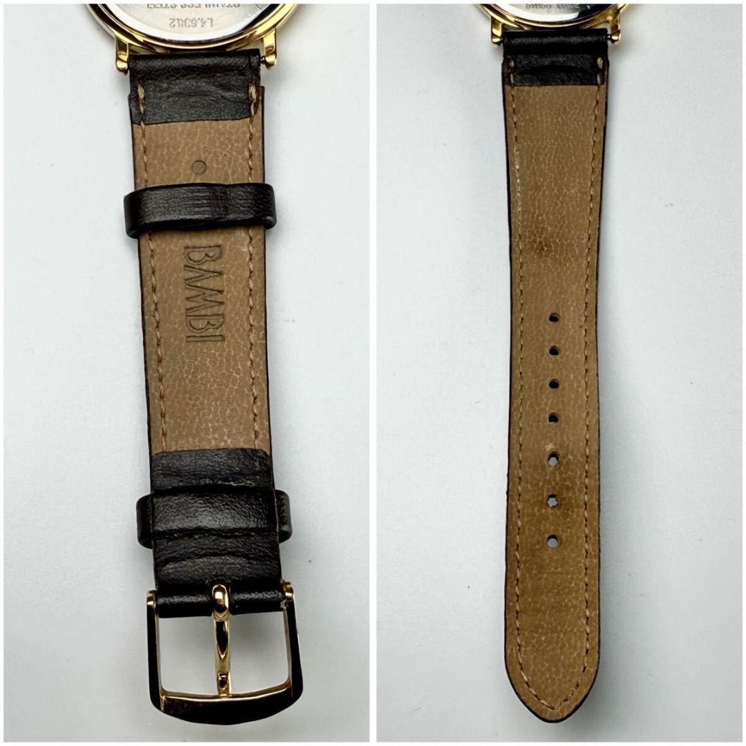 メンズ 美品【新品電池/稼働】ロンジン 腕時計 デイト クォーツ ゴールド文字盤