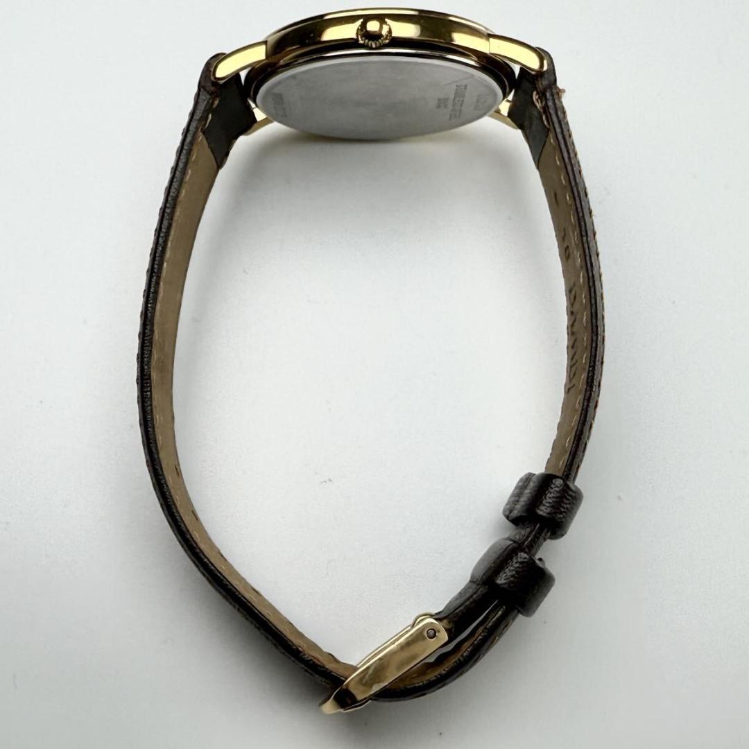 メンズ 美品【新品電池/稼働】ロンジン 腕時計 デイト クォーツ ゴールド文字盤