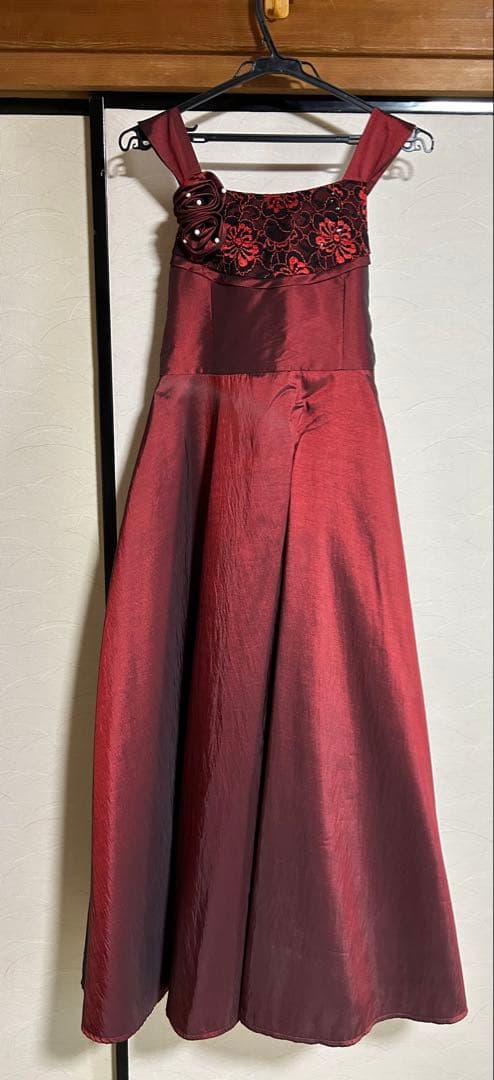 カラードレス(ワインレッド155cm)【ブランド】ゆめりすと