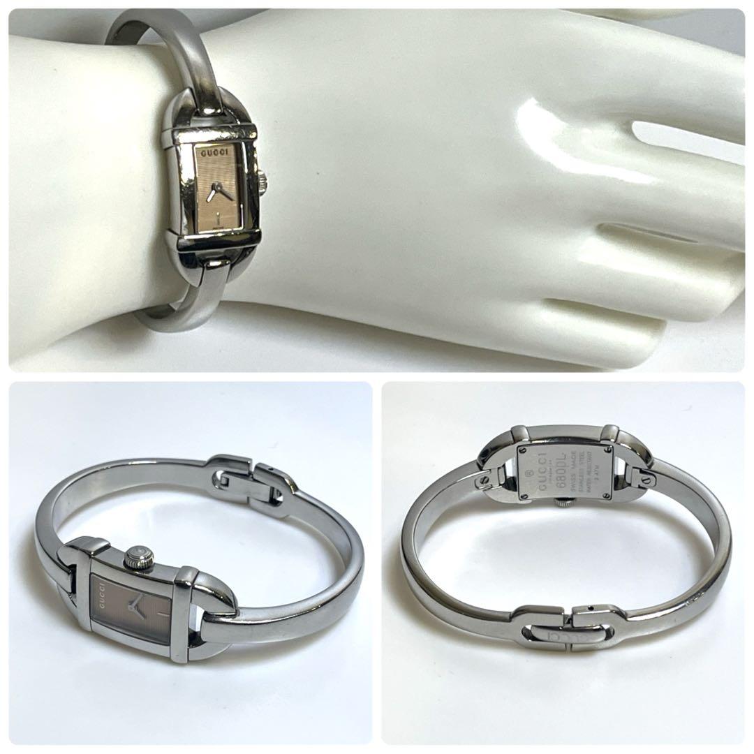 [極美品]箱付き GUCCI グッチ 腕時計 6800L 稼働品 レディース