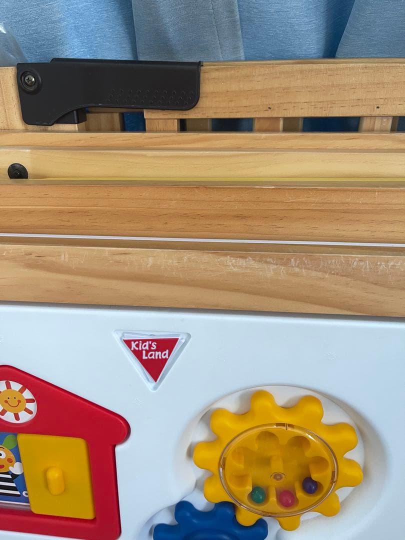 木のミュージカルキッズランドDX 　トイパネル付　ベビーサークル