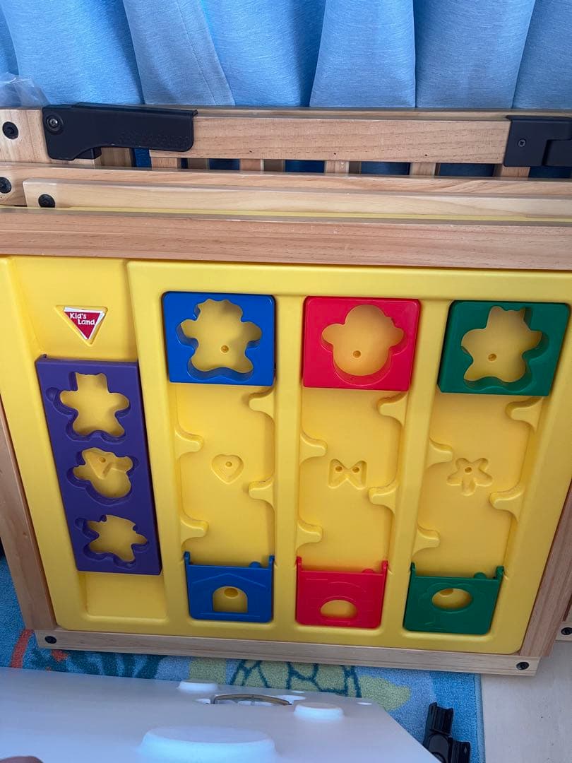 木のミュージカルキッズランドDX 　トイパネル付　ベビーサークル