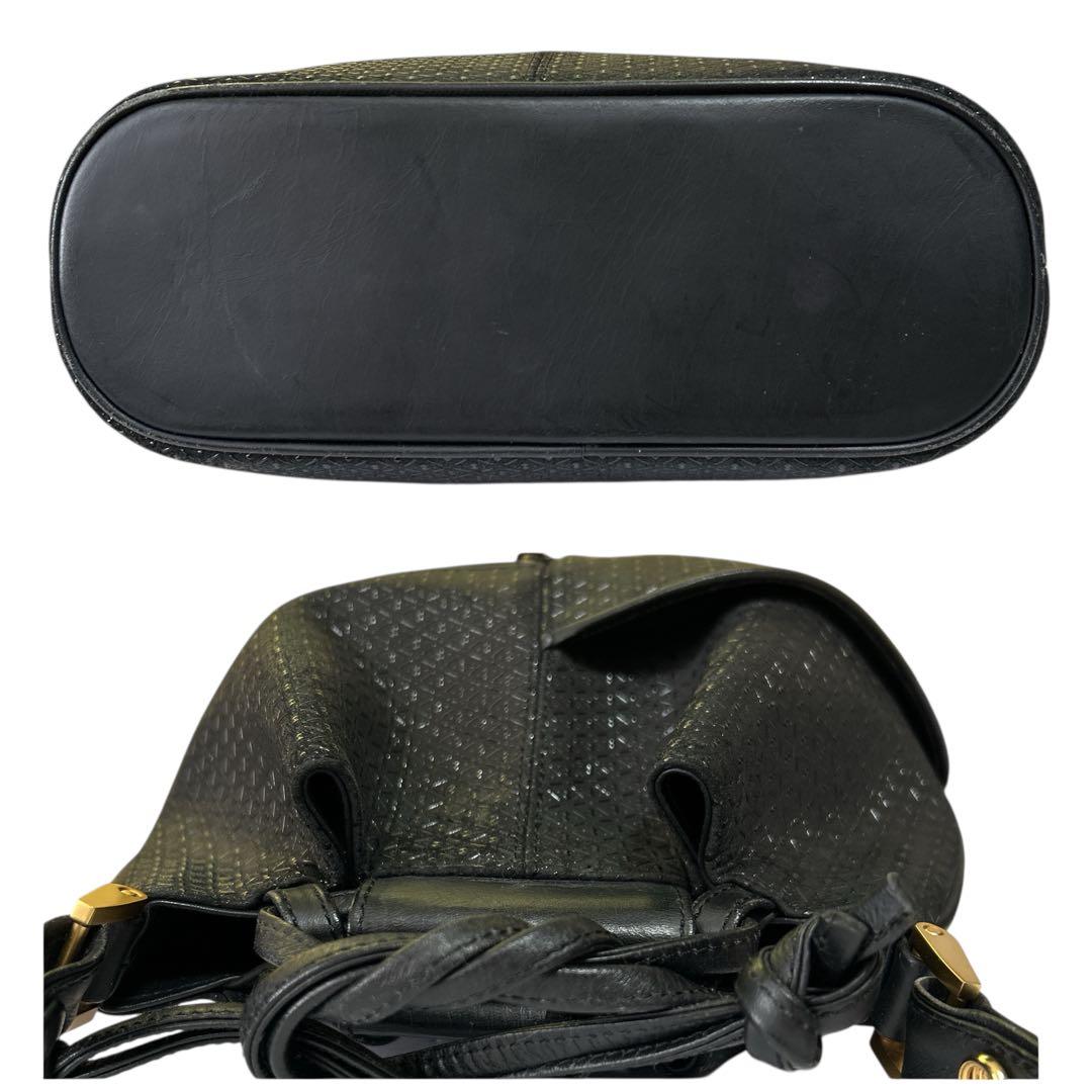 ✨AMO✨印傳屋 ショルダーバッグ 巾着 2way ハンドバッグ 本革