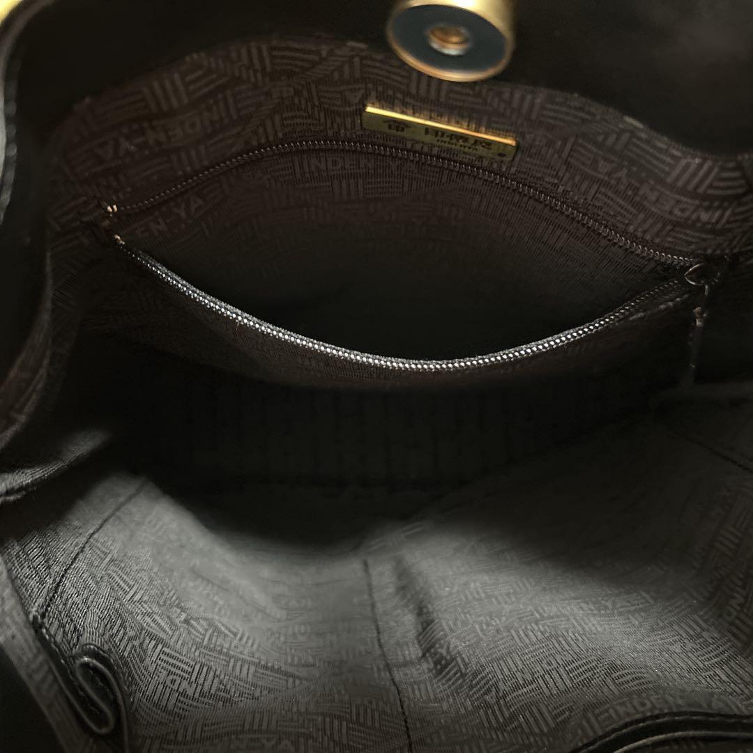 ✨AMO✨印傳屋 ショルダーバッグ 巾着 2way ハンドバッグ 本革