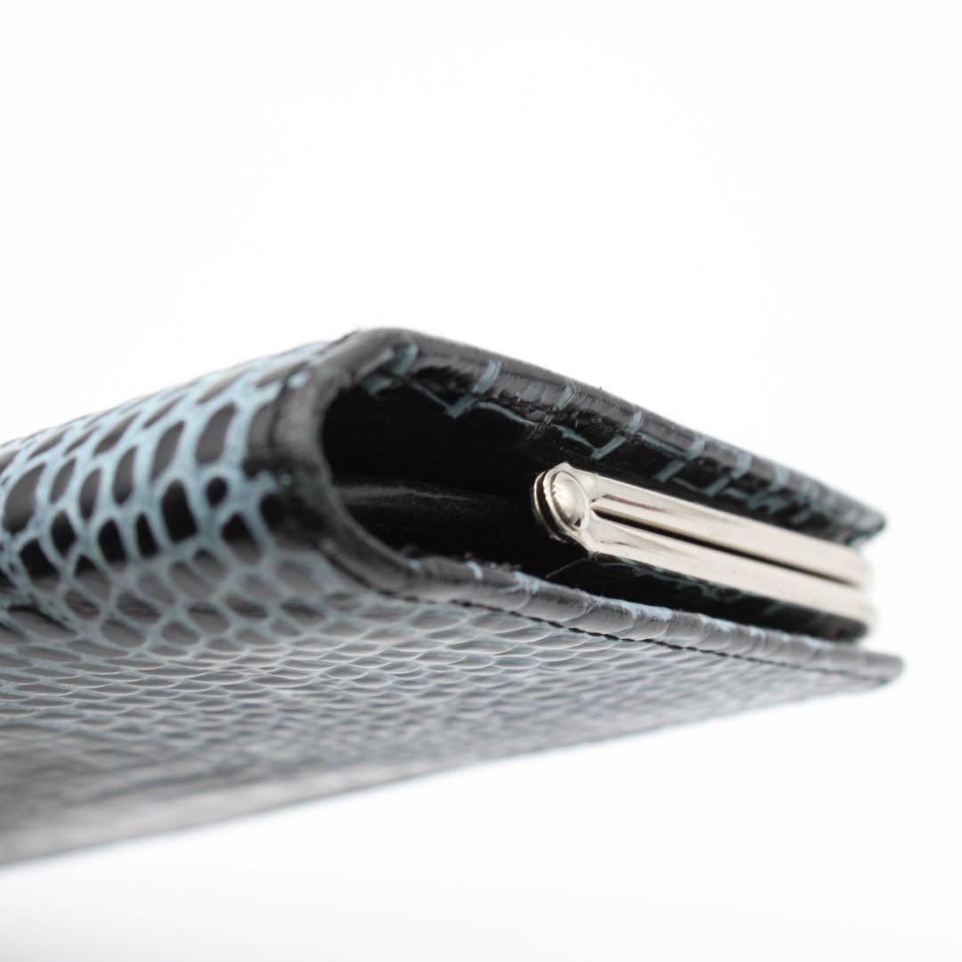 【美品】VivienneWestwood クロコ型押し がま口財布 長財布