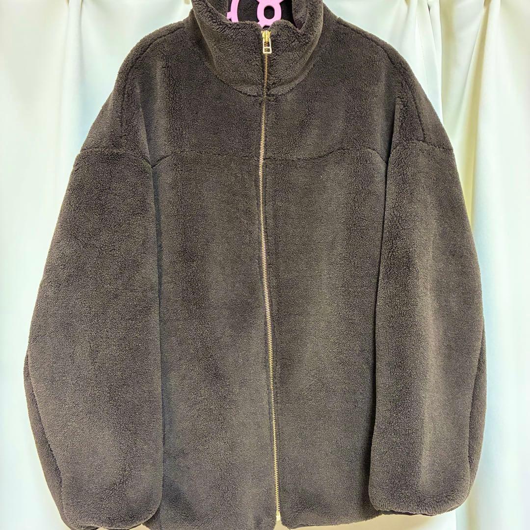 DISCOAT キレイメボアスタンドブルゾン ブラウン