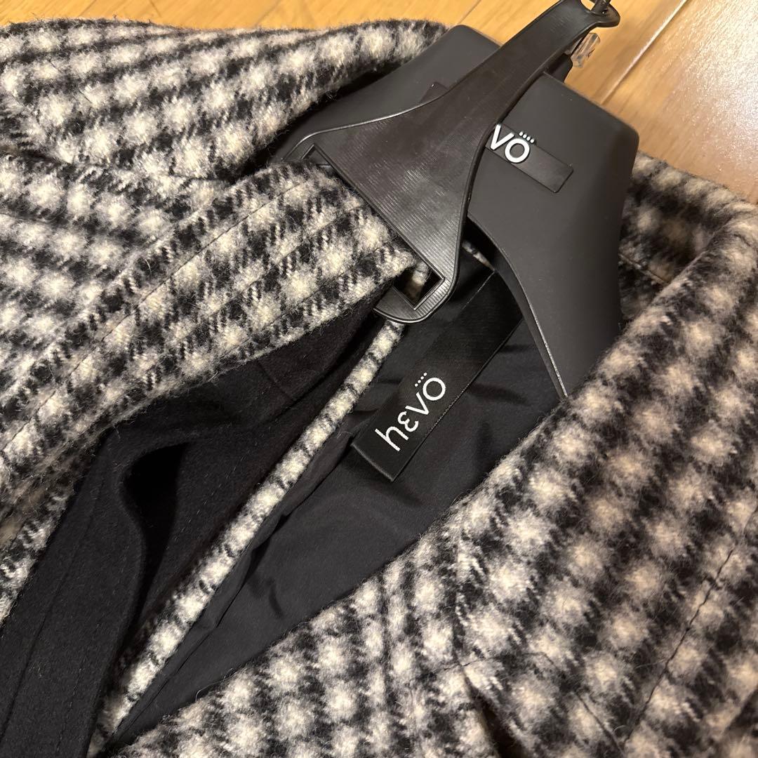 hevo チェック柄 チェスターコート サイズ46