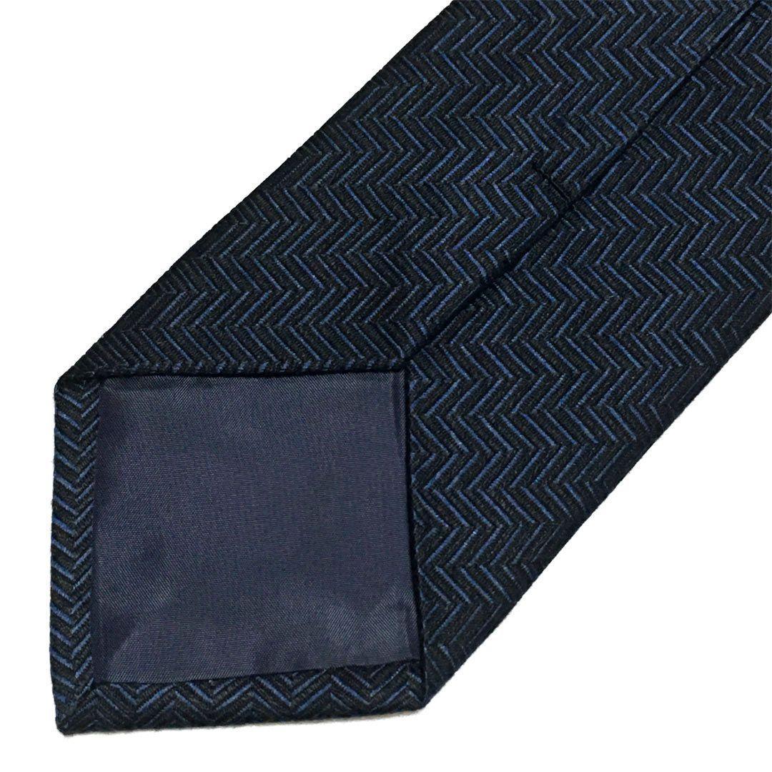未使用級 ルイヴィトン Louis Vuitton ネクタイ ネイビー V字柄