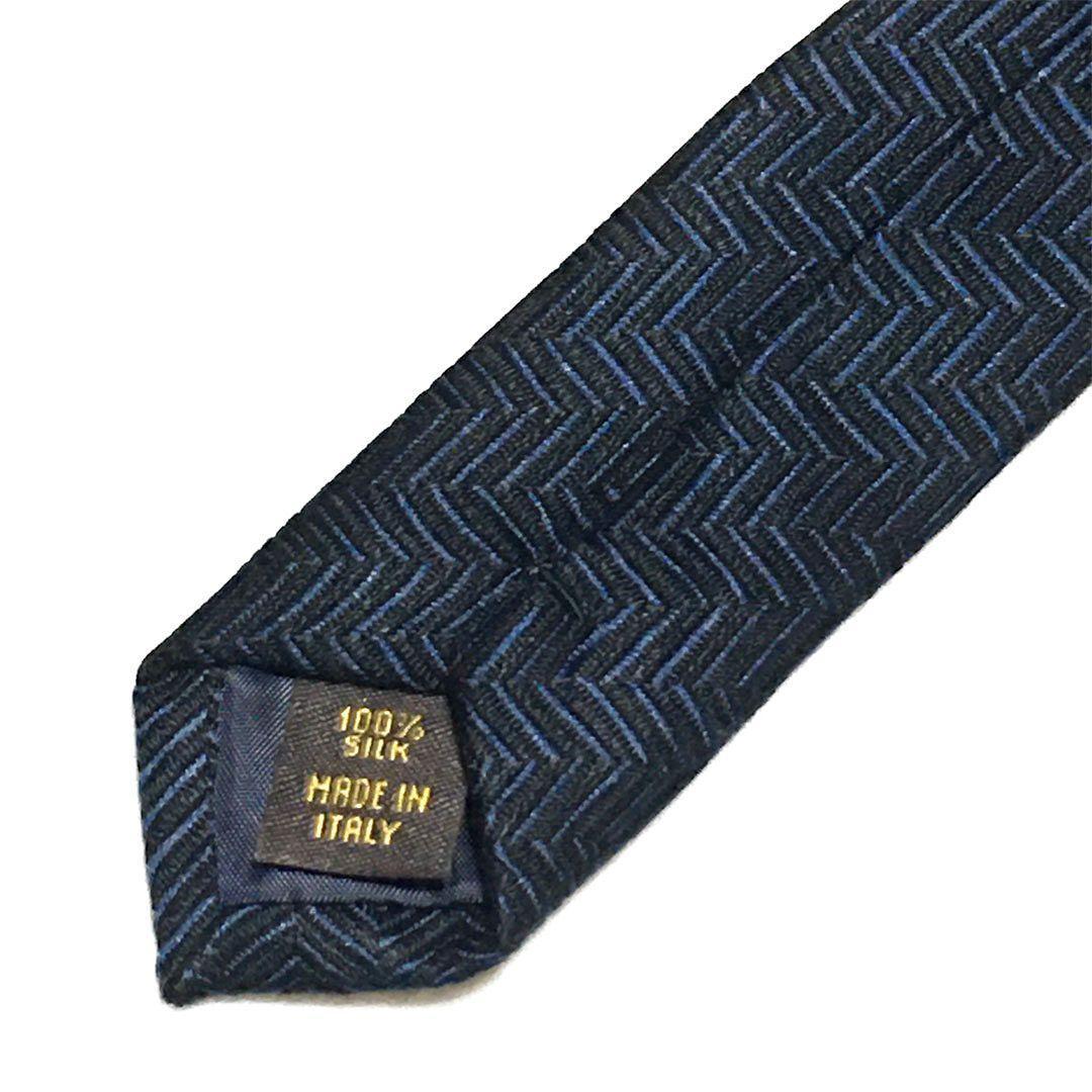 未使用級 ルイヴィトン Louis Vuitton ネクタイ ネイビー V字柄