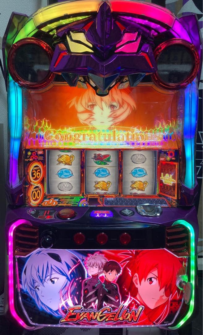 値下げしましたパチスロ実機エヴァンゲリオンAT777不要機ボリューム家庭電源