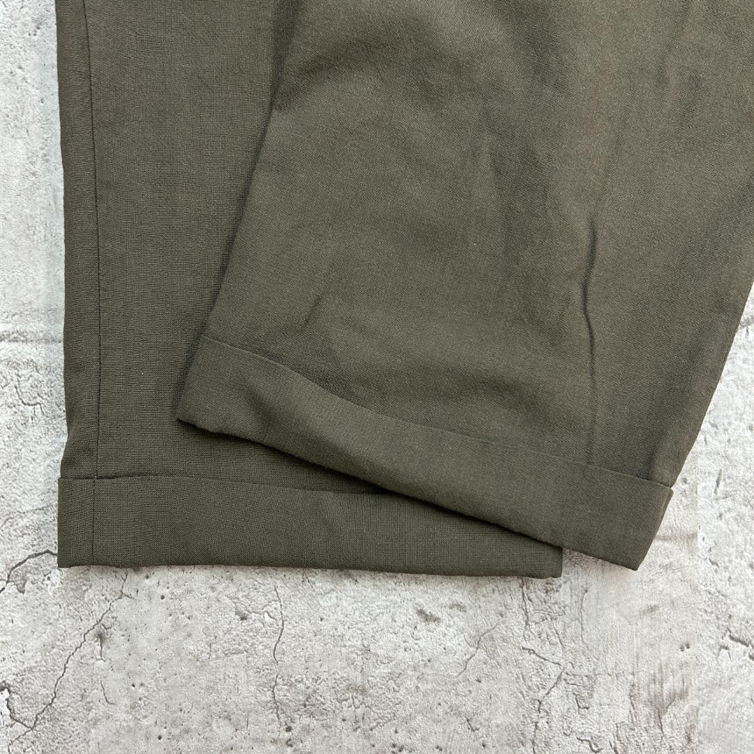 お*肉様 ローレンラルフローレン　２タック　プレッピー　スラックス　古着　カーキ