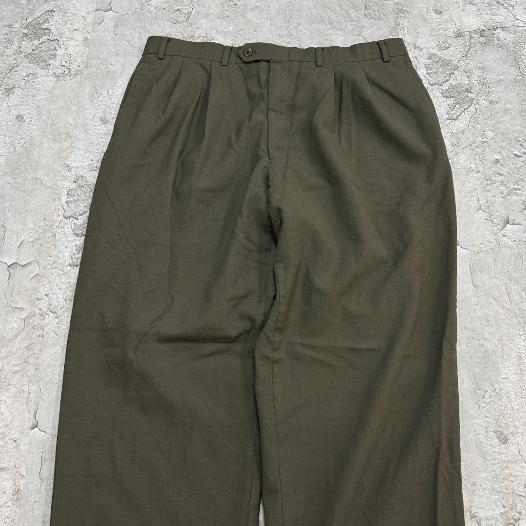 お*肉様 ローレンラルフローレン　２タック　プレッピー　スラックス　古着　カーキ