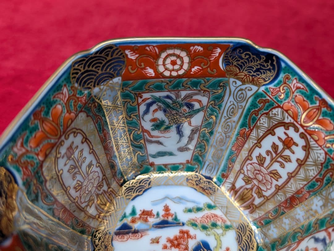 幸楽窯　錦山水　小鉢5客