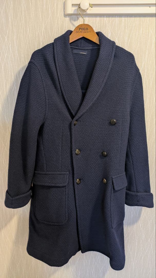 善‼️✨LARDINI ネイビー ダブルブレストコート‼️確実正規品‼️