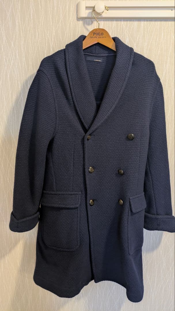 善‼️✨LARDINI ネイビー ダブルブレストコート‼️確実正規品‼️