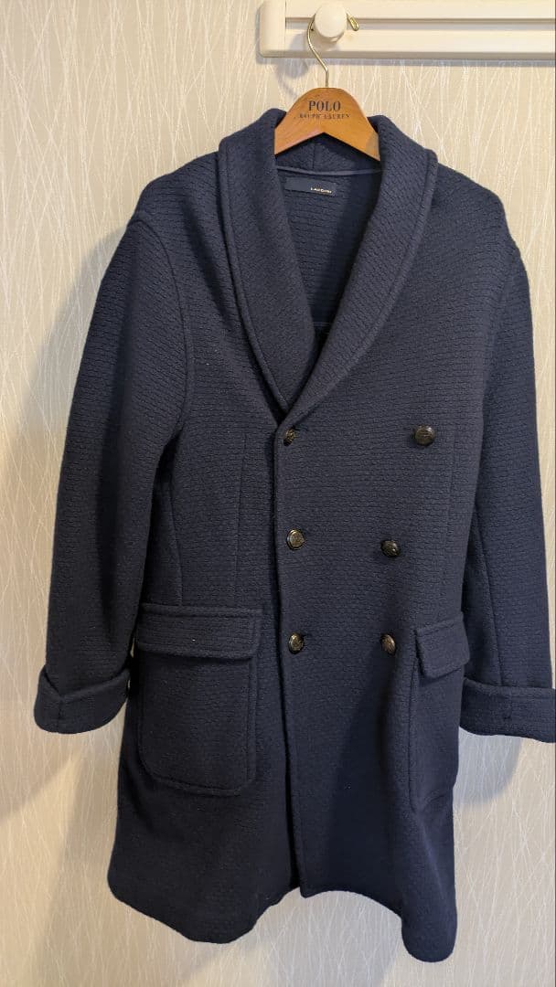 善‼️✨LARDINI ネイビー ダブルブレストコート‼️確実正規品‼️