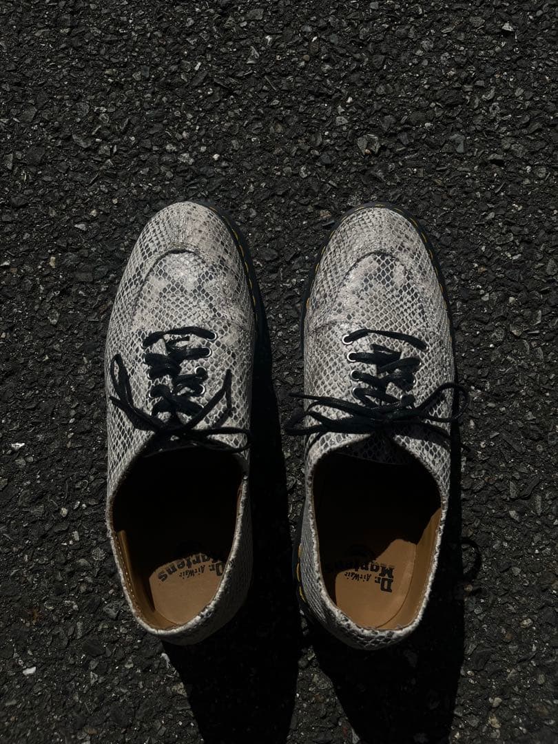 ク*ฅ様 Dr.Martens パイソン柄レザーシューズ