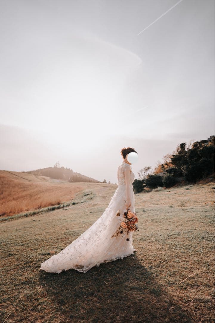 フラワーレース バックVドレス（W245） dressproduction