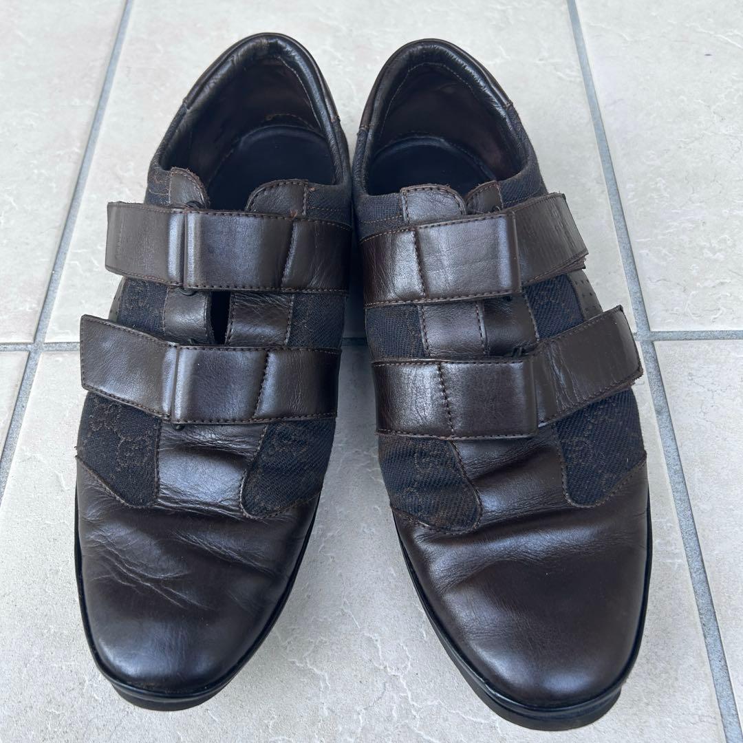 グッチ　シューズ　ビジネス　靴　トムフォード期　GG柄　メンズ42