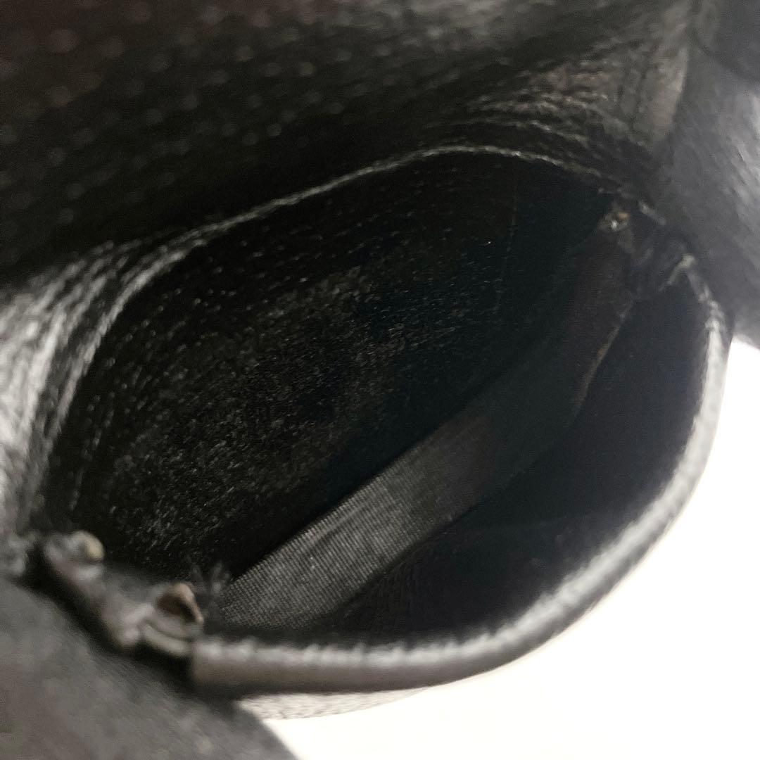 グッチ GGマーモント ケース 450940 馬蹄型 ブラック レザー