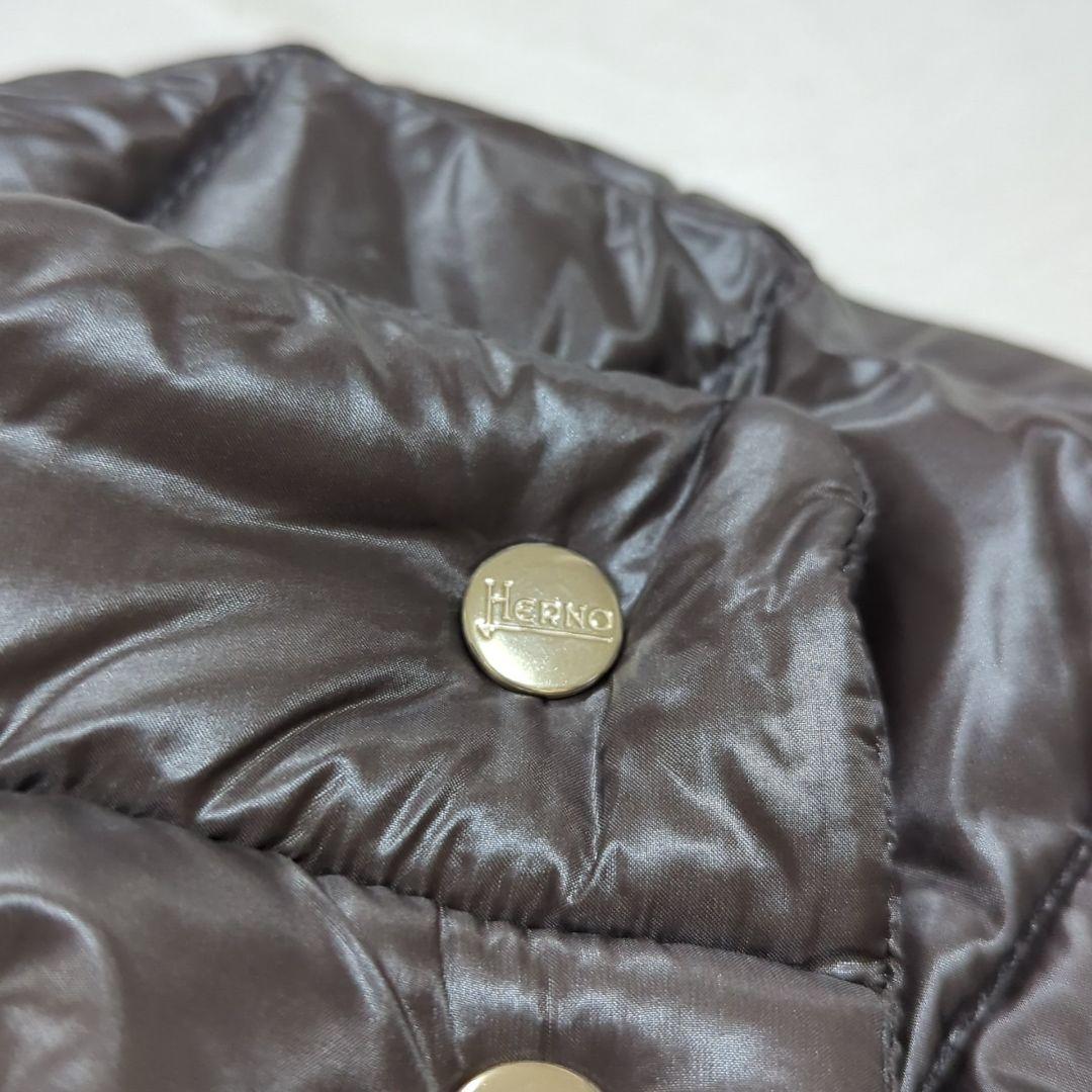 極美品 希少46 HERNO ICONICO エミリア ケープ ダウンベスト