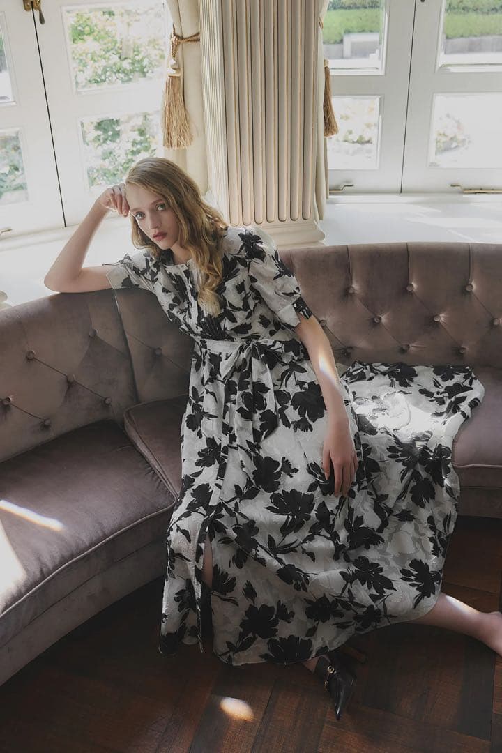 ワンピース Vol.1 Floral Jacquard Dress