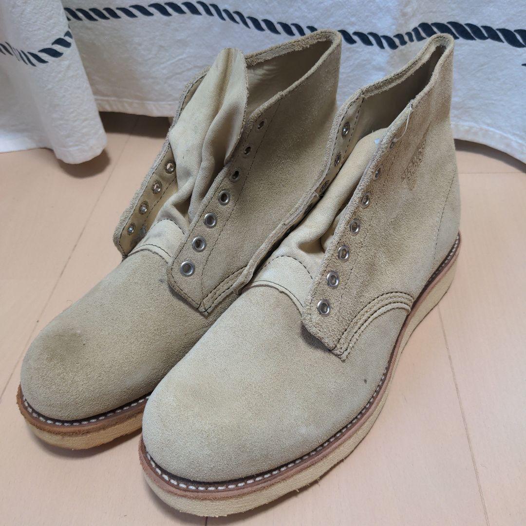 未使用廃盤レッドウィング8167ベージュ スエードプレーントゥUS9E