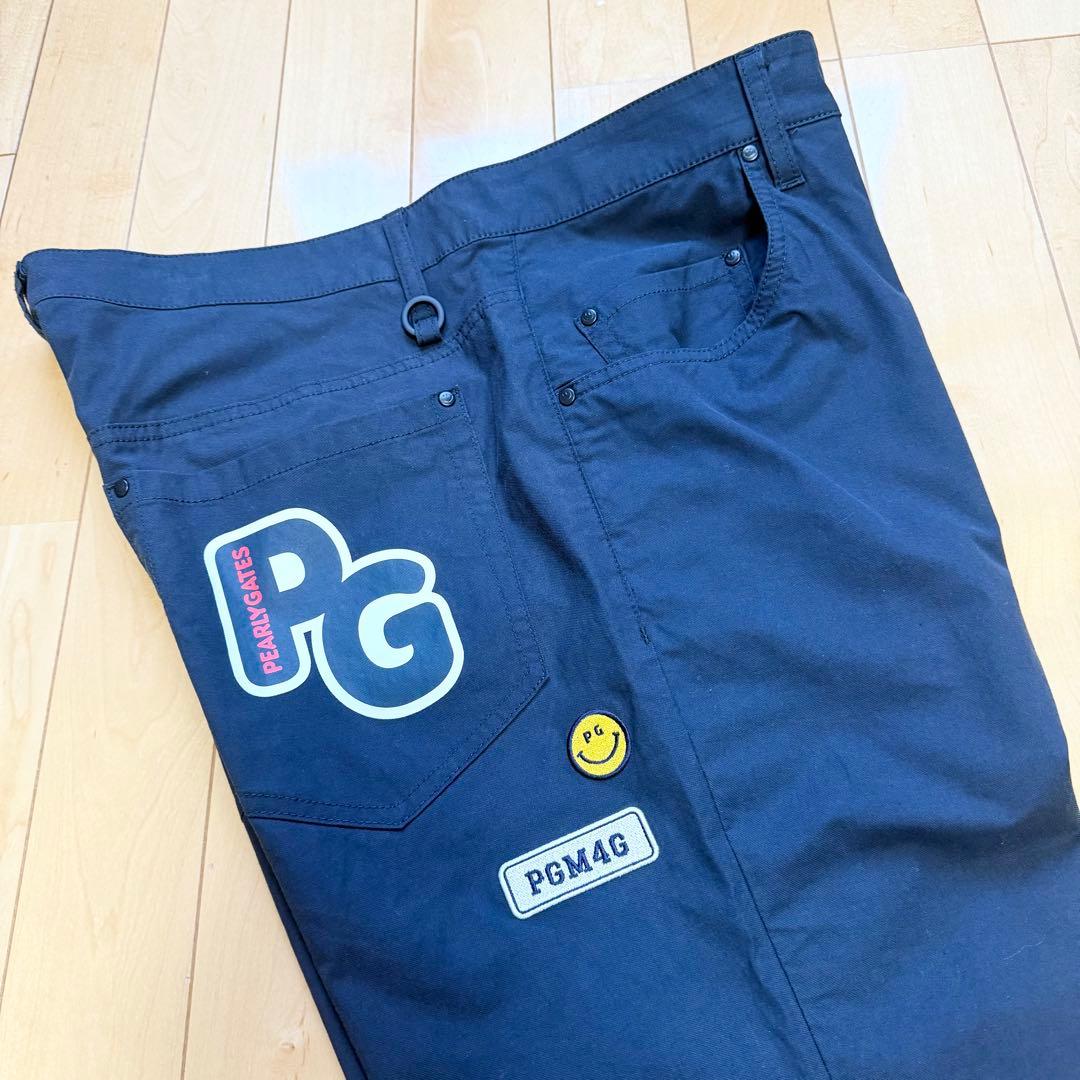 パーリーゲイツ ニコちゃん スマイル ボタン PGロゴ ネイビー 薄手 メンズ6